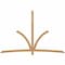 Ekena Millwork Davenport Timber Gable Bracket, Western Red Cedar, 108"W x 72"H x 1 1/2"D x 3 1/2"F, 16/12 Pitch GBW108X72X0204DAV00SWR - alternate 1